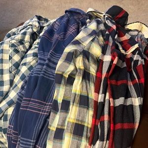 Bundle of used flannels, sold together only